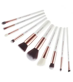 Set de brochas 10 piezas - T216: White/Rose Gold>Jessup Beauty Best