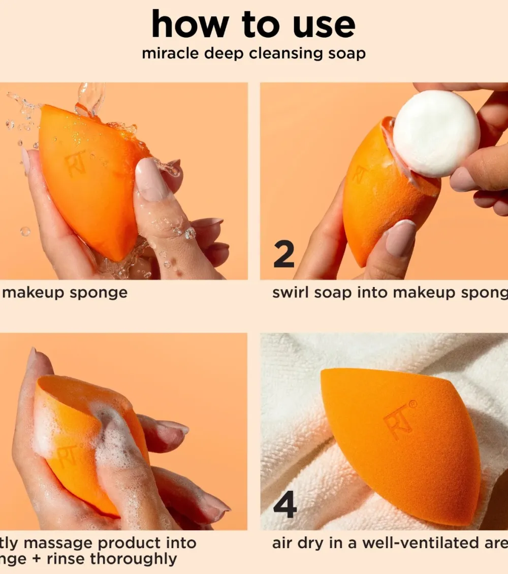 Set esponja + limpiador>Real Techniques Outlet