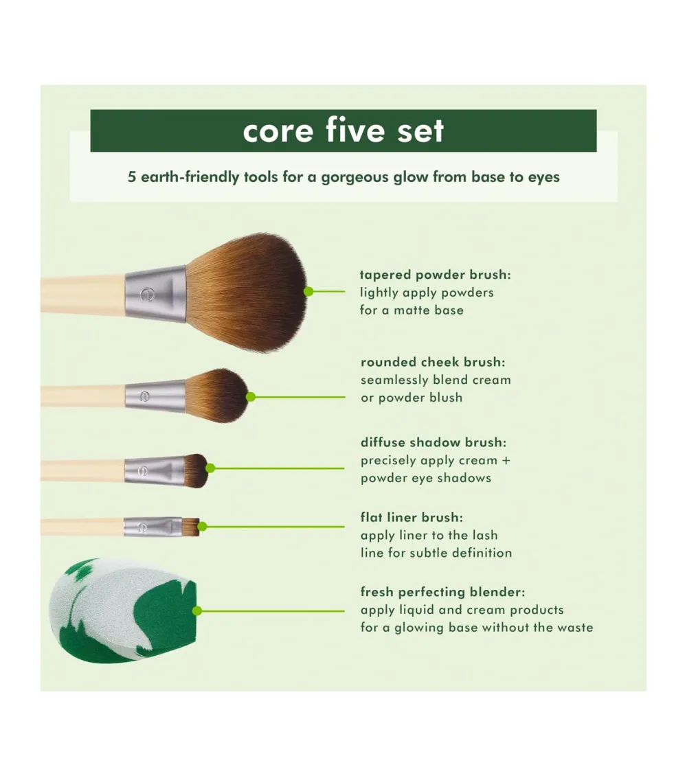 Set The Core Five brochas + Esponja>Ecotools Outlet