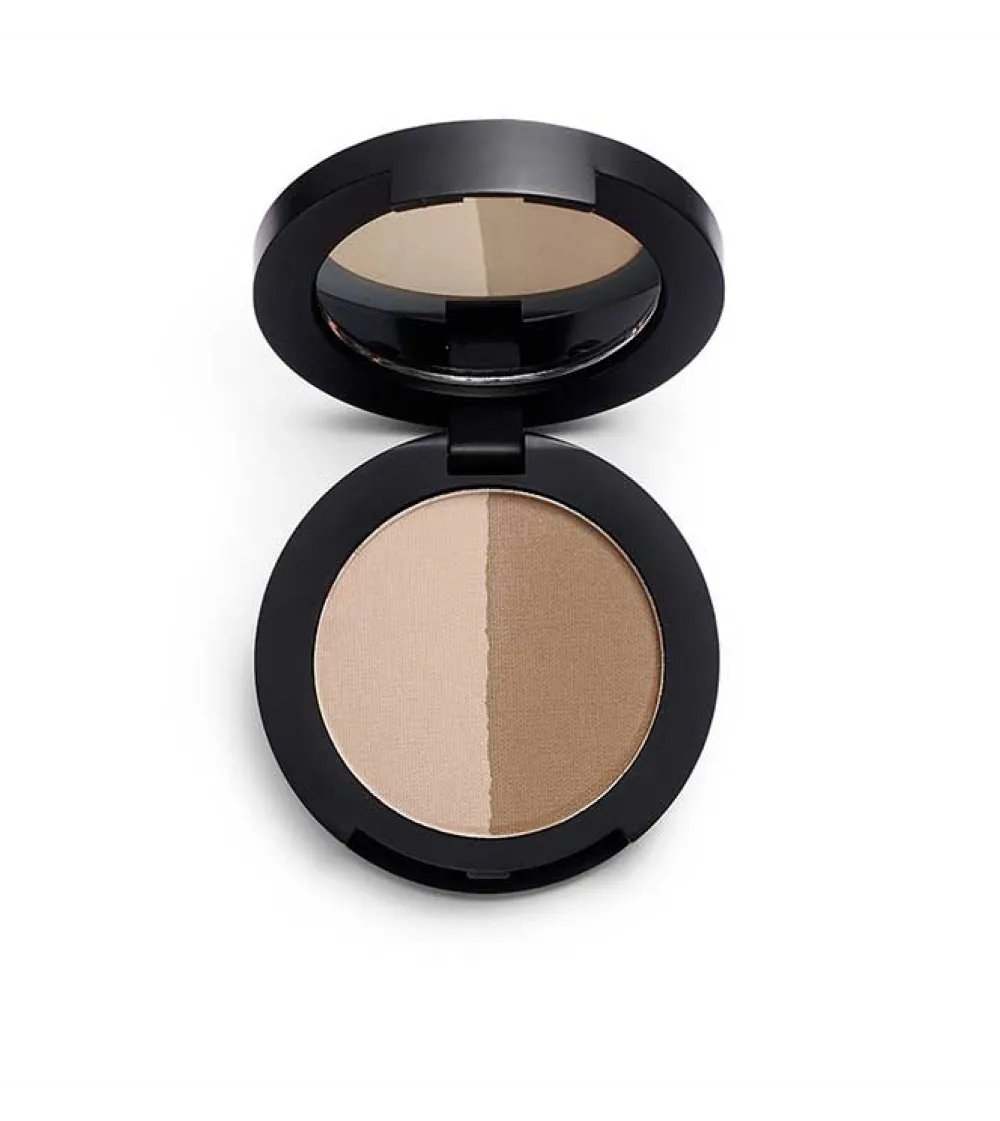 Sombra para cejas en polvo Duo Brow - Medium Brown>Revolution Pro Hot
