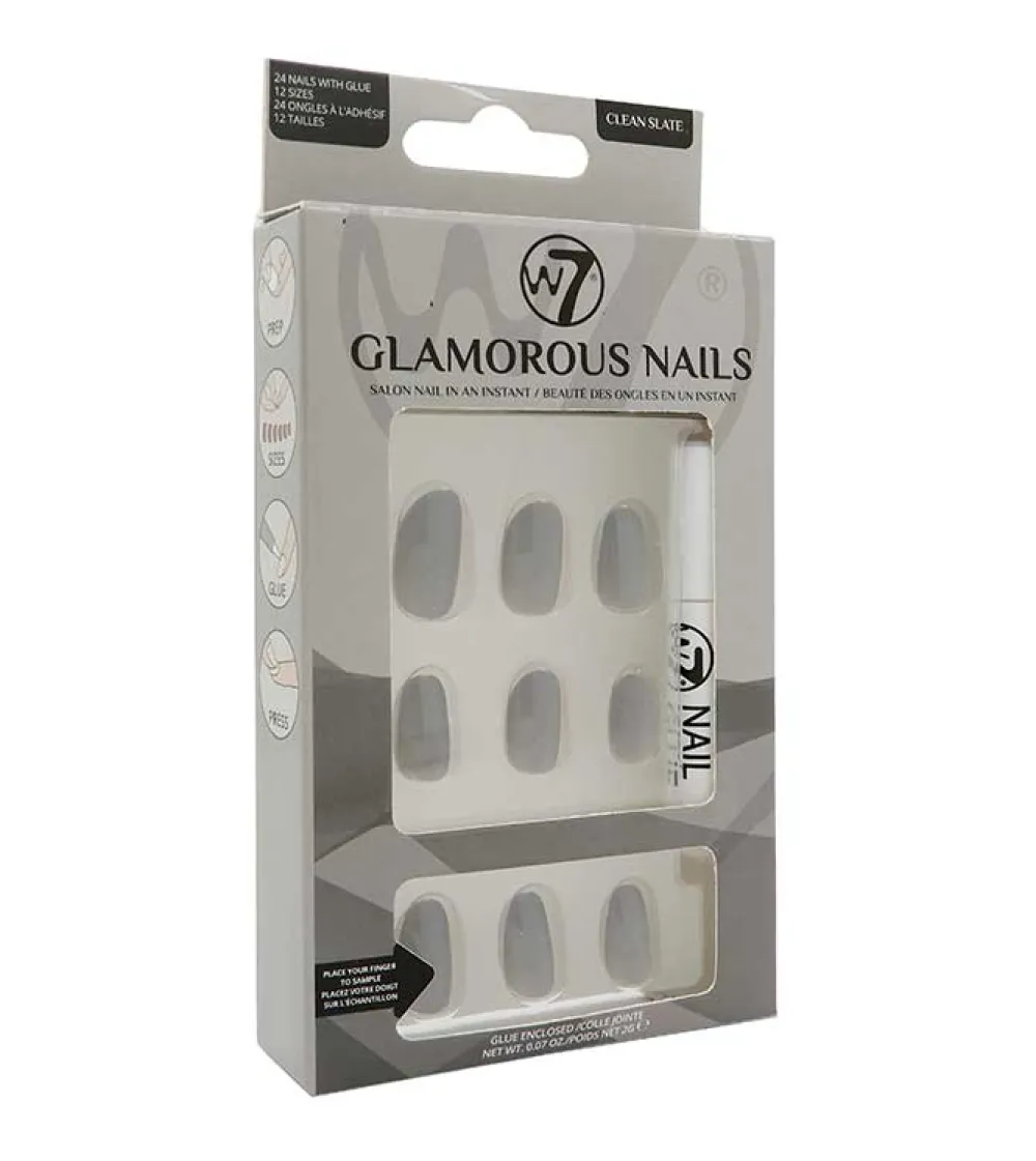 Uñas postizas Glamorous Nails - Clean Slate>W7 Best